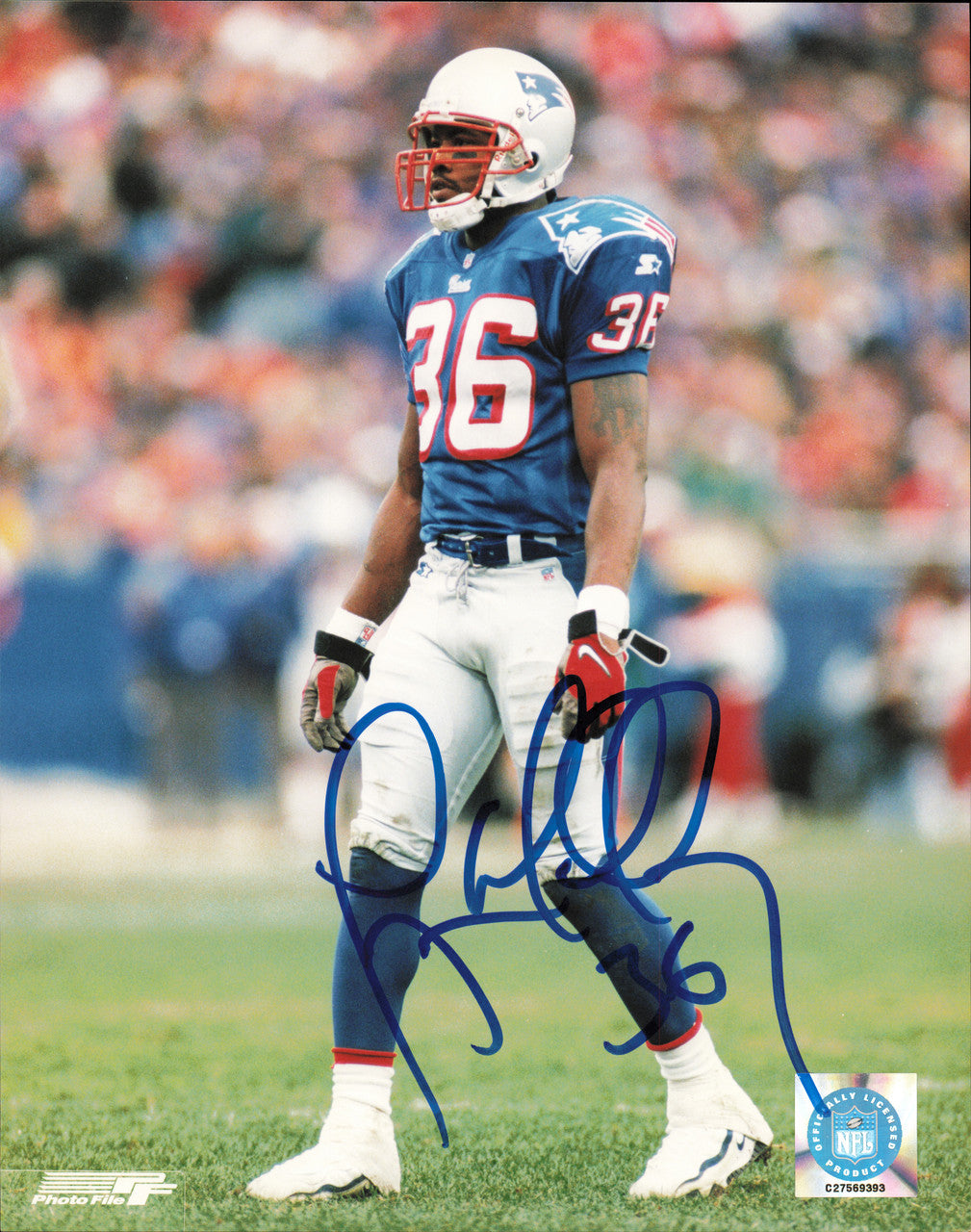 Lawyer Milloy Autographed 8x10 Photo New England Patriots SKU #257359