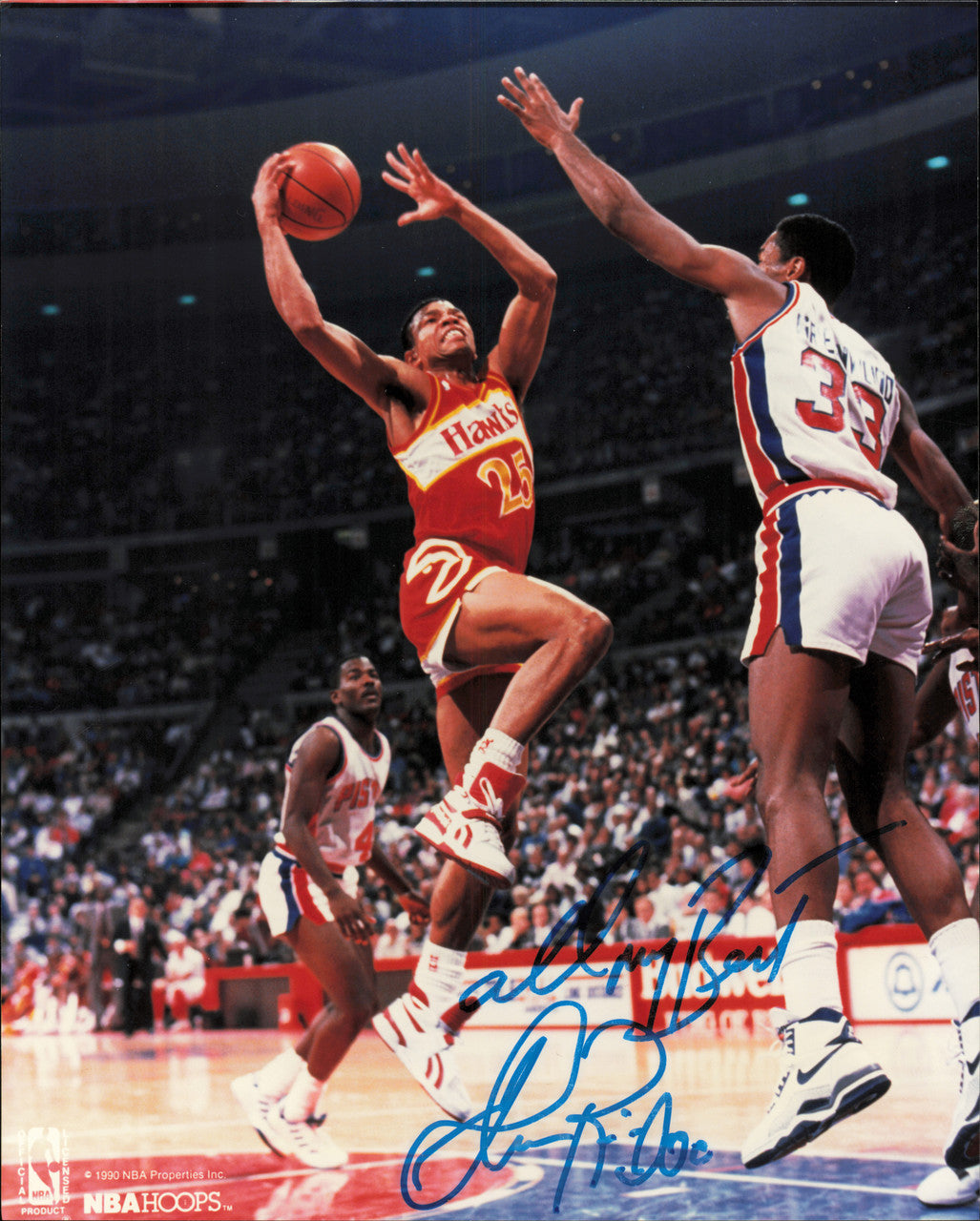 Doc Rivers Autographed 8x10 Photo Atlanta Hawks "All My Best" SKU #257374