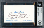 Crash Davis Autographed Business Card Philadelphia A's "Bull Durham" Beckett BAS #19210443