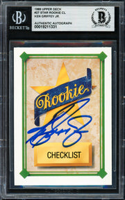Ken Griffey Jr. Autographed 1989 Upper Deck Rookie Card #27 Seattle Mariners Beckett BAS #19211331