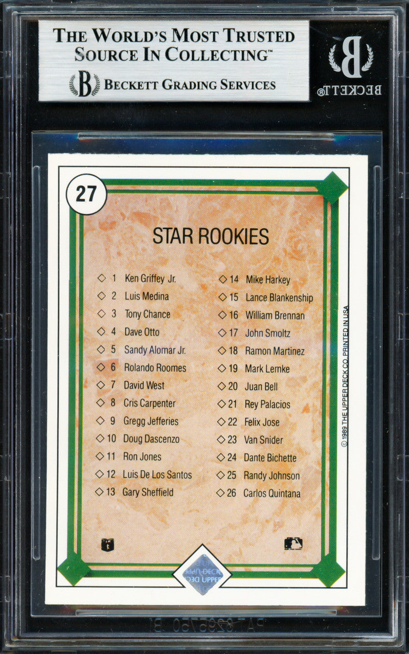 Ken Griffey Jr. Autographed 1989 Upper Deck Rookie Card #27 Seattle Mariners Beckett BAS #19211331