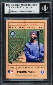 Ken Griffey Jr. Autographed 1996 Leaf Lumberjack Sample Card #1 Seattle Mariners Beckett BAS #19203195