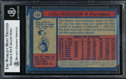 Lou Hudson Autographed 1974-75 Topps Card #130 Atlanta Hawks Beckett BAS #19212709