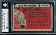 Clay Matthews Autographed 1980 Topps Rookie Card #418 Cleveland Browns Beckett BAS #19212787