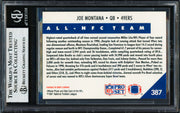 Joe Montana Autographed 1991 Pro Set Card #387 San Francisco 49ers Beckett BAS #19212975