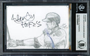 Ichiro Suzuki Autographed 2025 Original Art Sketch Card Seattle Mariners "HOF 25" #1/1 Beckett BAS #19208443