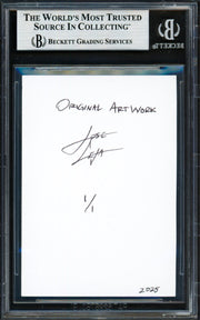 Ichiro Suzuki Autographed 2025 Original Art Sketch Card Seattle Mariners "HOF 25" #1/1 Beckett BAS #19208443