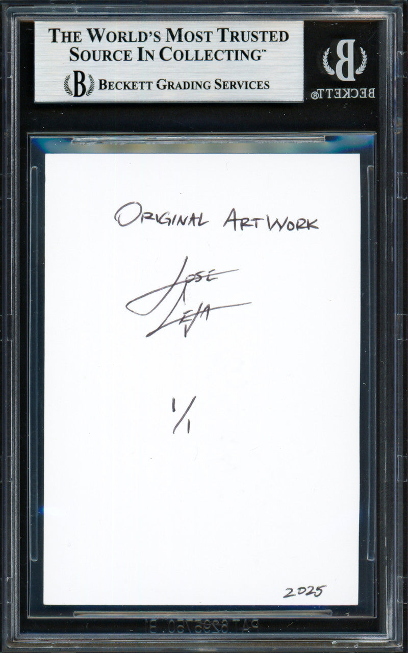 Ichiro Suzuki Autographed 2025 Original Art Sketch Card Seattle Mariners "HOF 25" #1/1 Beckett BAS #19208443