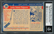 Lorne Ferguson Autographed 1954-55 Topps Card #31 Boston Bruins Beckett BAS #19207559