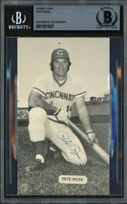 Pete Rose Autographed Postcard Cincinnati Reds Vintage Signature Beckett BAS #19215627