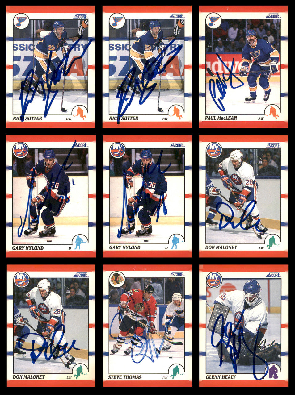 1987-1993 Hockey Autographed Cards (100 Count Lot) SKU #257850