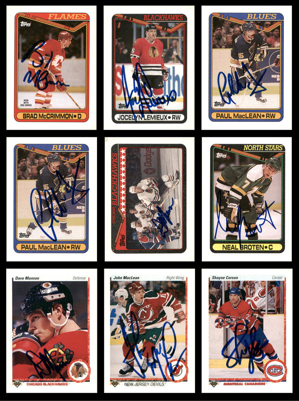 1987-1993 Hockey Autographed Cards (100 Count Lot) SKU #257850