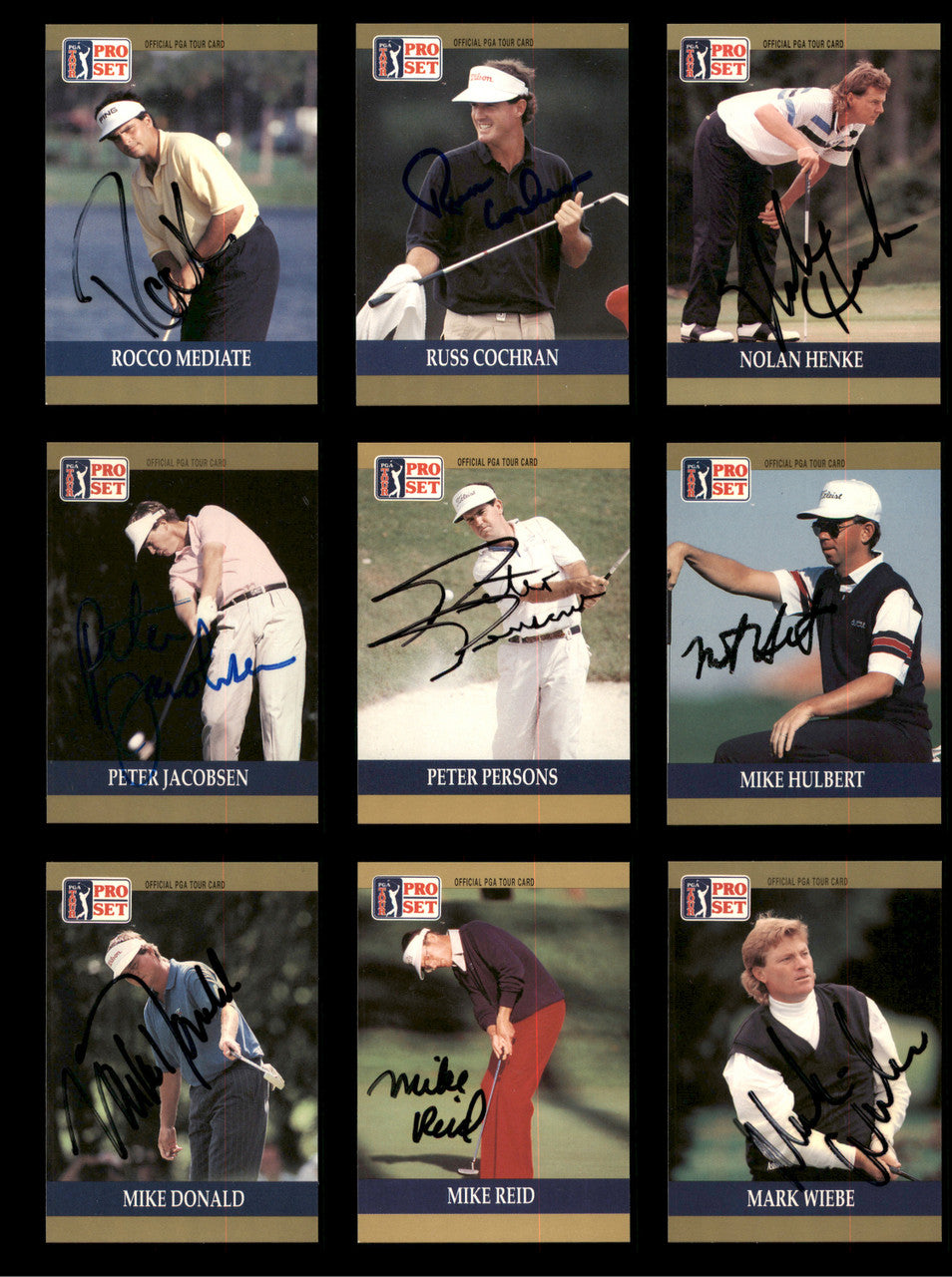 1990 Pro Set Golf Autographed Cards (39 Count Lot - All Different) SKU #257856