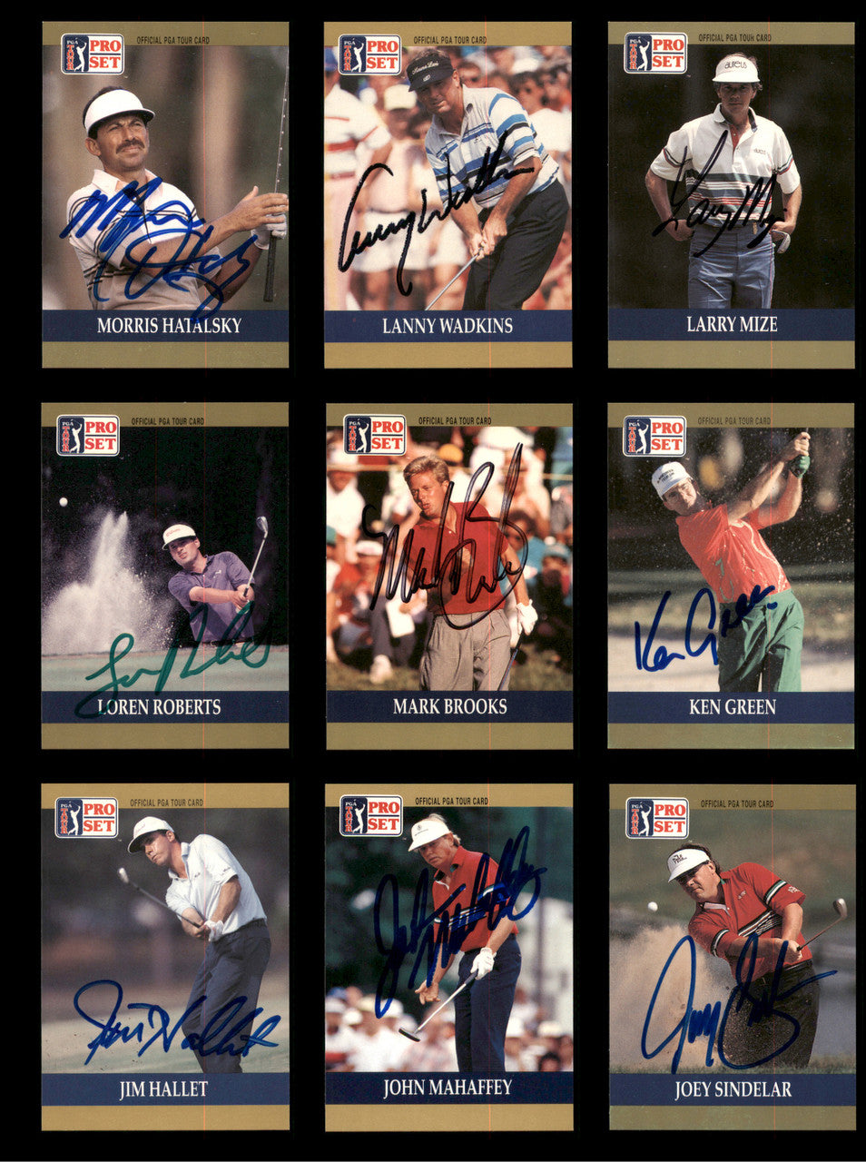 1990 Pro Set Golf Autographed Cards (39 Count Lot - All Different) SKU #257856