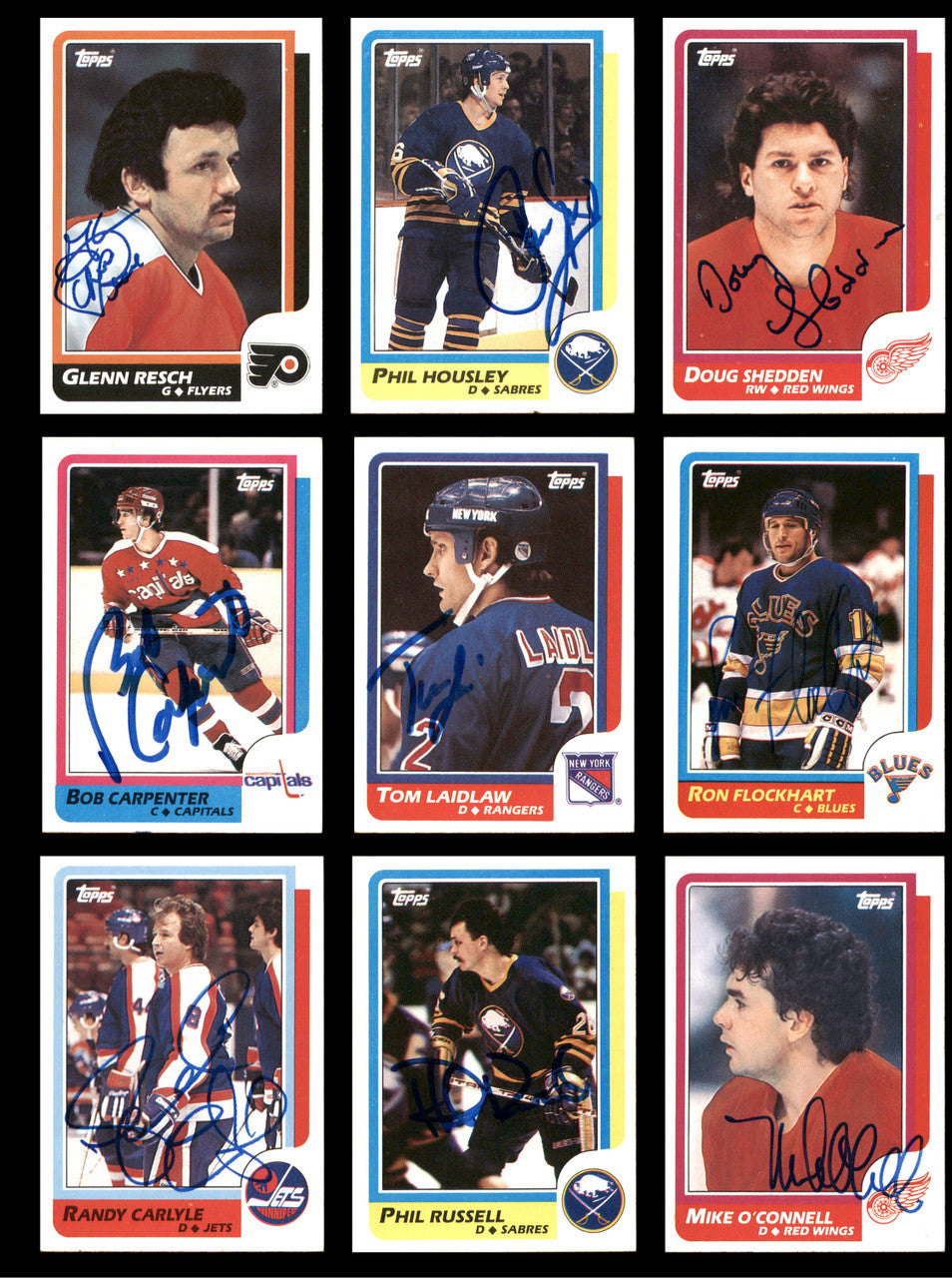 1986-87 Topps Hockey Autographed Cards (85 Count Lot - All Different) SKU #257858