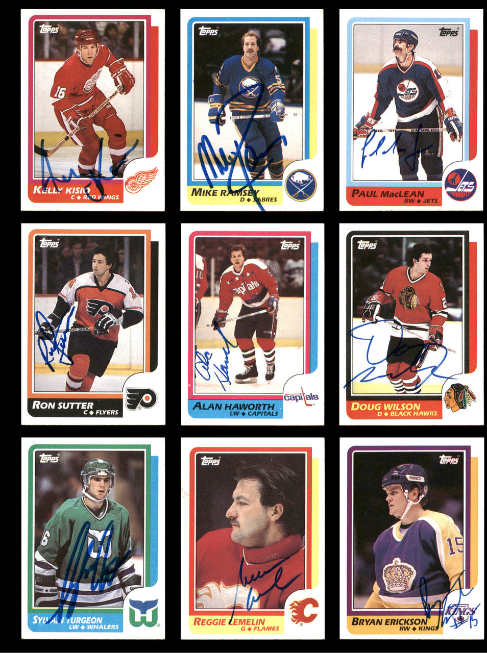 1986-87 Topps Hockey Autographed Cards (85 Count Lot - All Different) SKU #257858