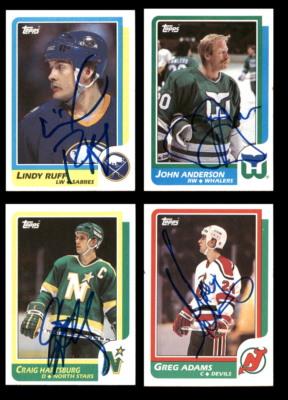 1986-87 Topps Hockey Autographed Cards (85 Count Lot - All Different) SKU #257858