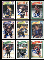 1988-89 Topps Hockey Autographed Cards (82 Count Lot - All Different) SKU #257860