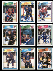 1988-89 Topps Hockey Autographed Cards (82 Count Lot - All Different) SKU #257860