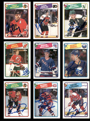 1988-89 Topps Hockey Autographed Cards (82 Count Lot - All Different) SKU #257860