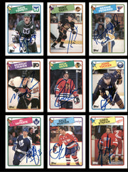 1988-89 Topps Hockey Autographed Cards (82 Count Lot - All Different) SKU #257860
