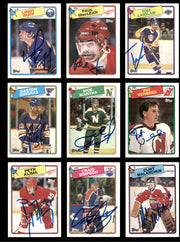 1988-89 Topps Hockey Autographed Cards (82 Count Lot - All Different) SKU #257860