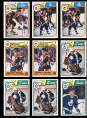 1983-84 O-Pee-Chee Hockey Autographed Cards (72 Count Lot) SKU #257861