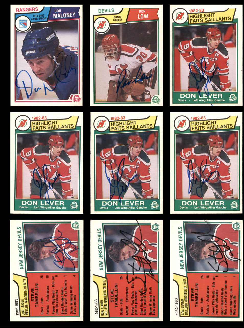 1983-84 O-Pee-Chee Hockey Autographed Cards (72 Count Lot) SKU #257861