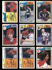 1983-84 O-Pee-Chee Hockey Autographed Cards (72 Count Lot) SKU #257861
