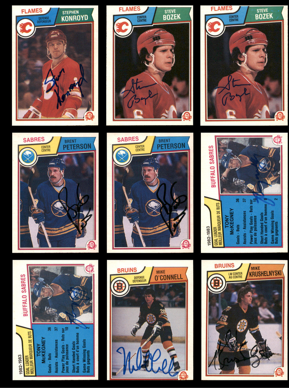 1983-84 O-Pee-Chee Hockey Autographed Cards (72 Count Lot) SKU #257861