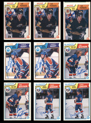 1983-84 O-Pee-Chee Hockey Autographed Cards (72 Count Lot) SKU #257861