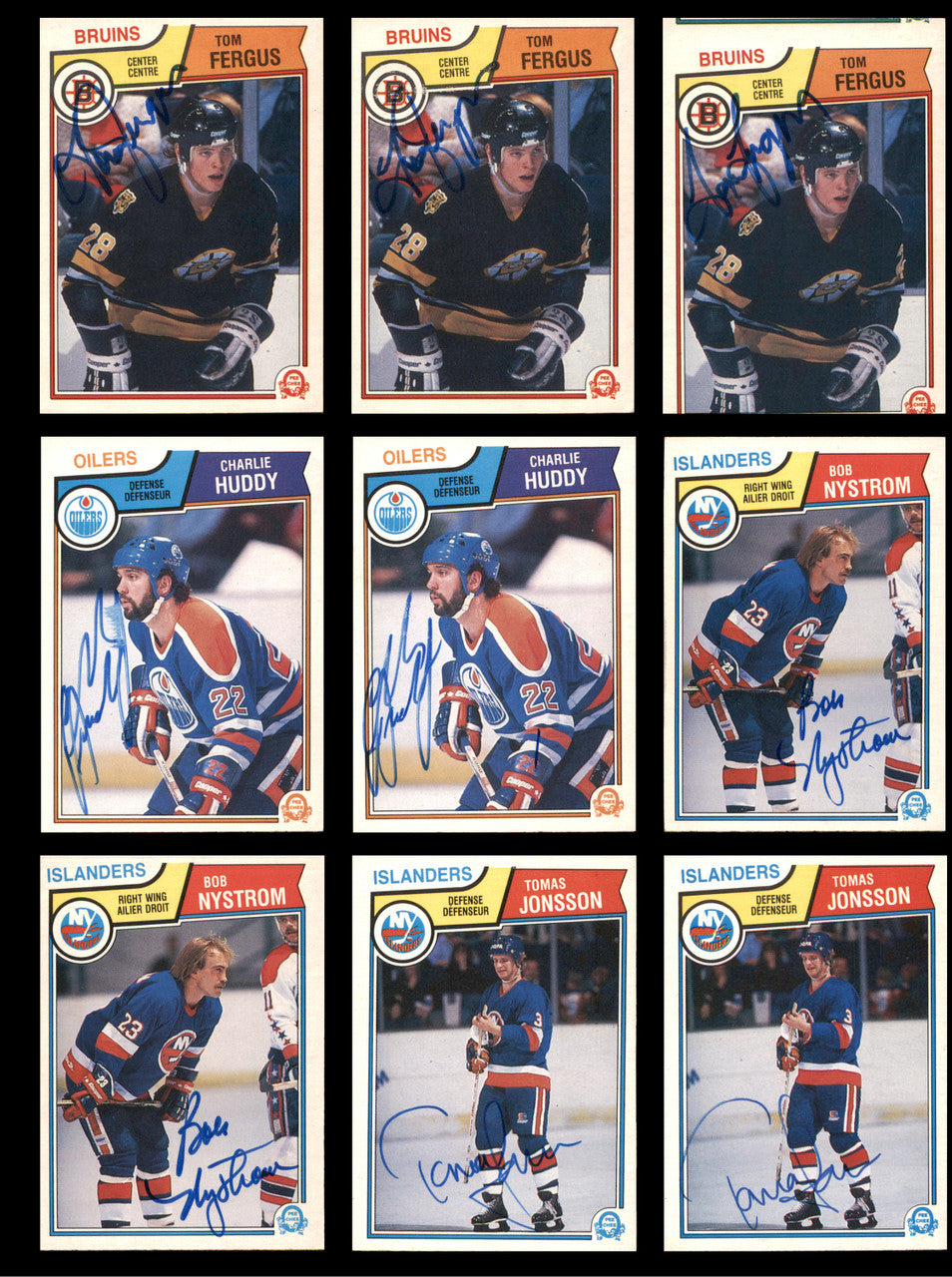 1983-84 O-Pee-Chee Hockey Autographed Cards (72 Count Lot) SKU #257861