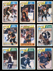 1983-84 O-Pee-Chee Hockey Autographed Cards (72 Count Lot - All Different) SKU #257862