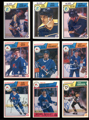1983-84 O-Pee-Chee Hockey Autographed Cards (72 Count Lot - All Different) SKU #257862