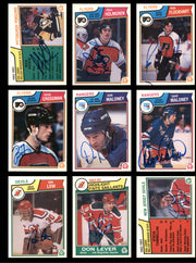 1983-84 O-Pee-Chee Hockey Autographed Cards (72 Count Lot - All Different) SKU #257862