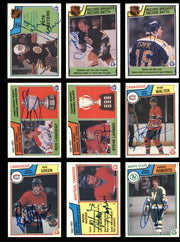 1983-84 O-Pee-Chee Hockey Autographed Cards (72 Count Lot - All Different) SKU #257862