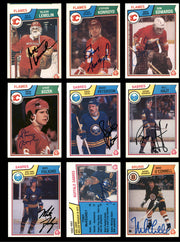 1983-84 O-Pee-Chee Hockey Autographed Cards (72 Count Lot - All Different) SKU #257862