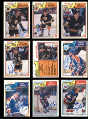 1983-84 O-Pee-Chee Hockey Autographed Cards (72 Count Lot - All Different) SKU #257862