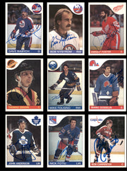 1985-86 Hockey Autographed Cards (96 Count Lot - All Different) SKU #257864