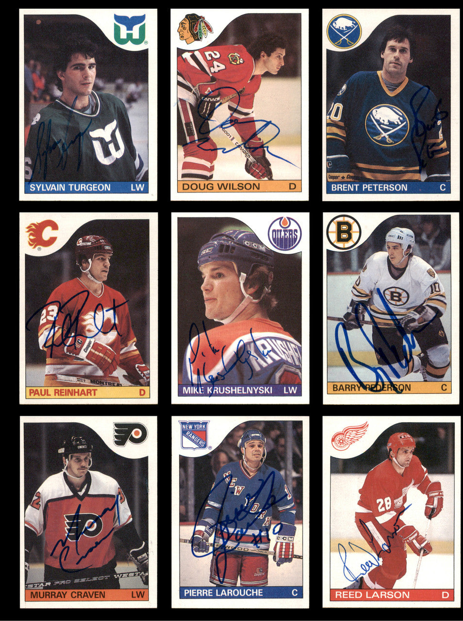 1985-86 Hockey Autographed Cards (96 Count Lot - All Different) SKU #257864