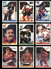 1985-86 Hockey Autographed Cards (96 Count Lot - All Different) SKU #257864