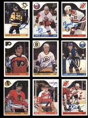 1985-86 Hockey Autographed Cards (96 Count Lot - All Different) SKU #257864