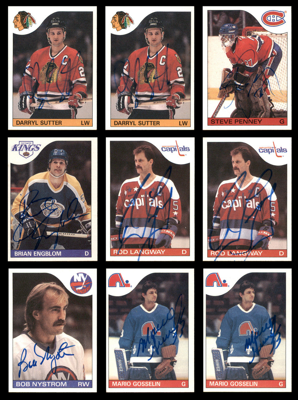 1985-86 Topps Hockey Autographed Cards (54 Count Lot) SKU #257866