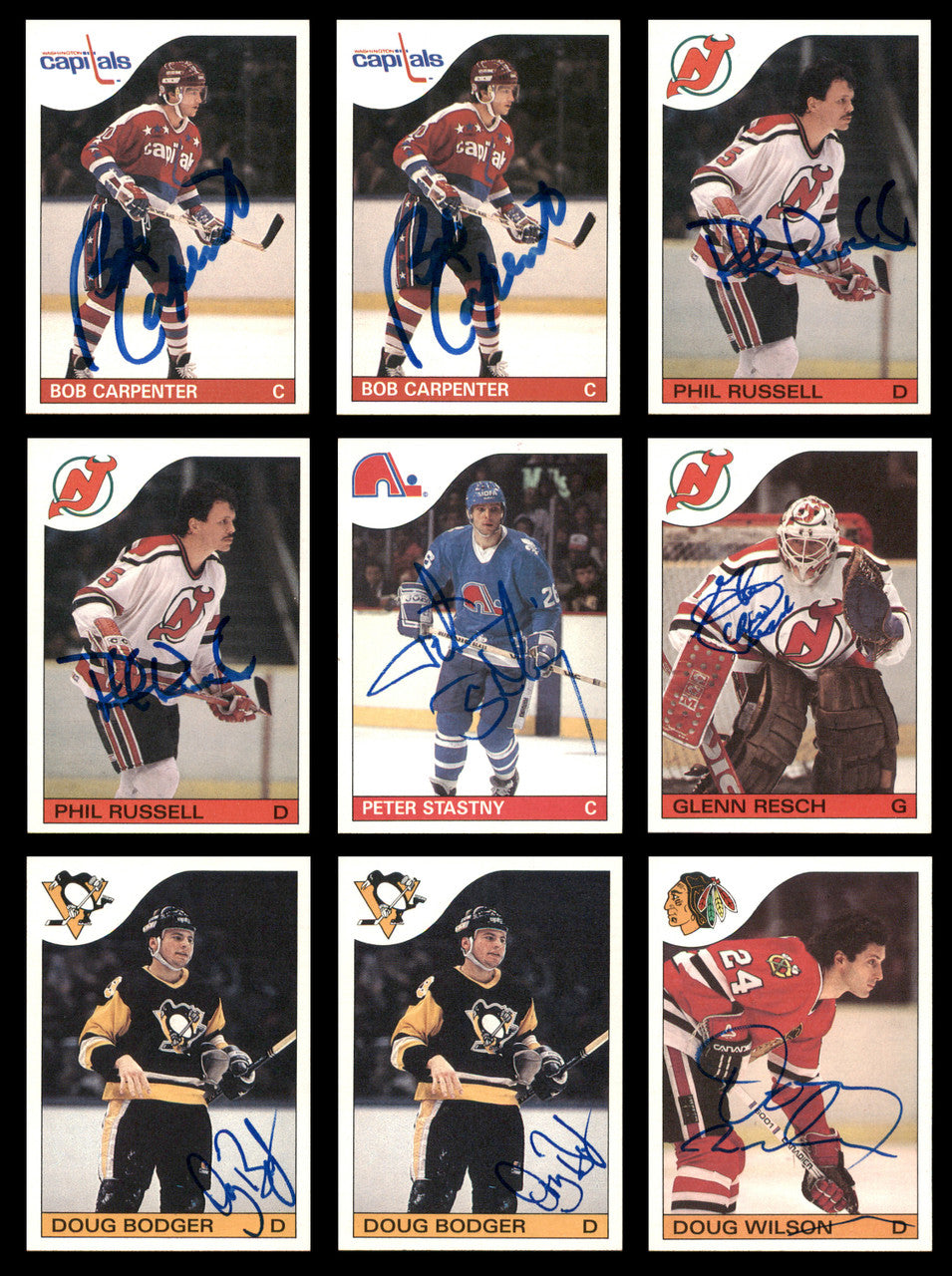 1985-86 Topps Hockey Autographed Cards (54 Count Lot) SKU #257866