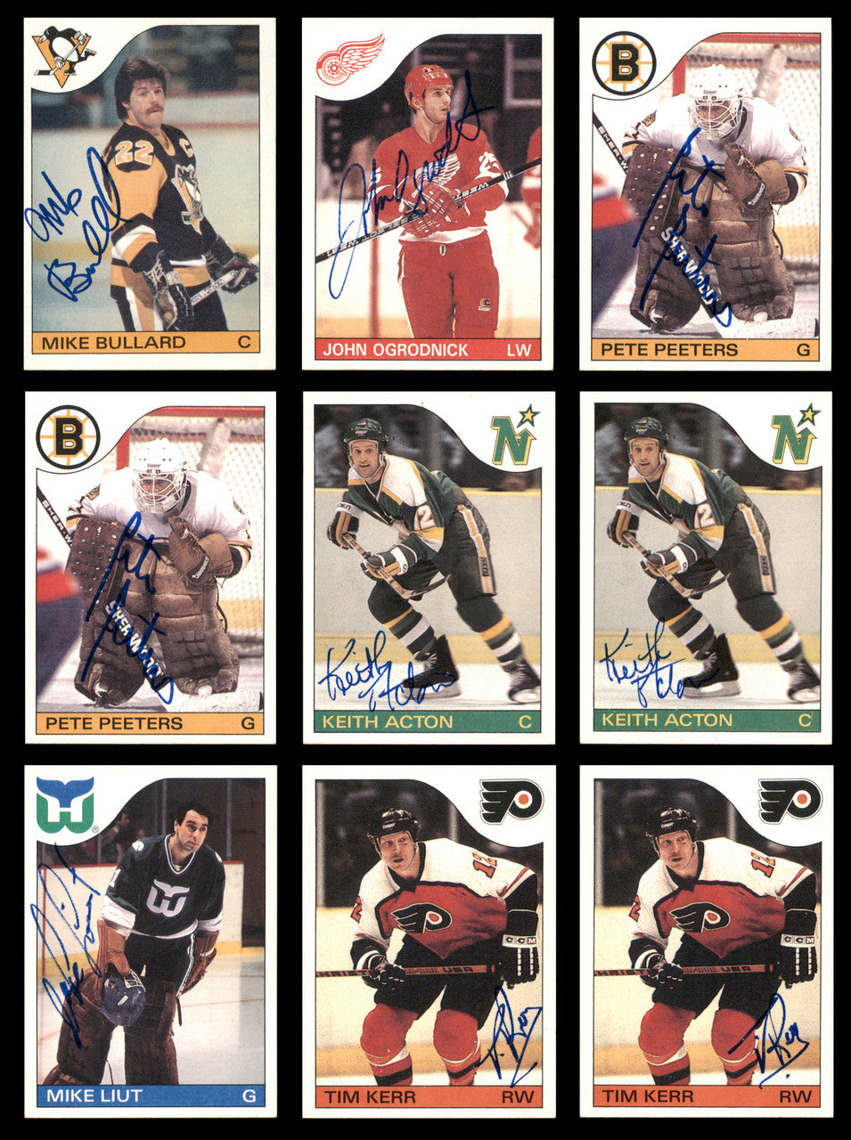 1985-86 Topps Hockey Autographed Cards (54 Count Lot) SKU #257866