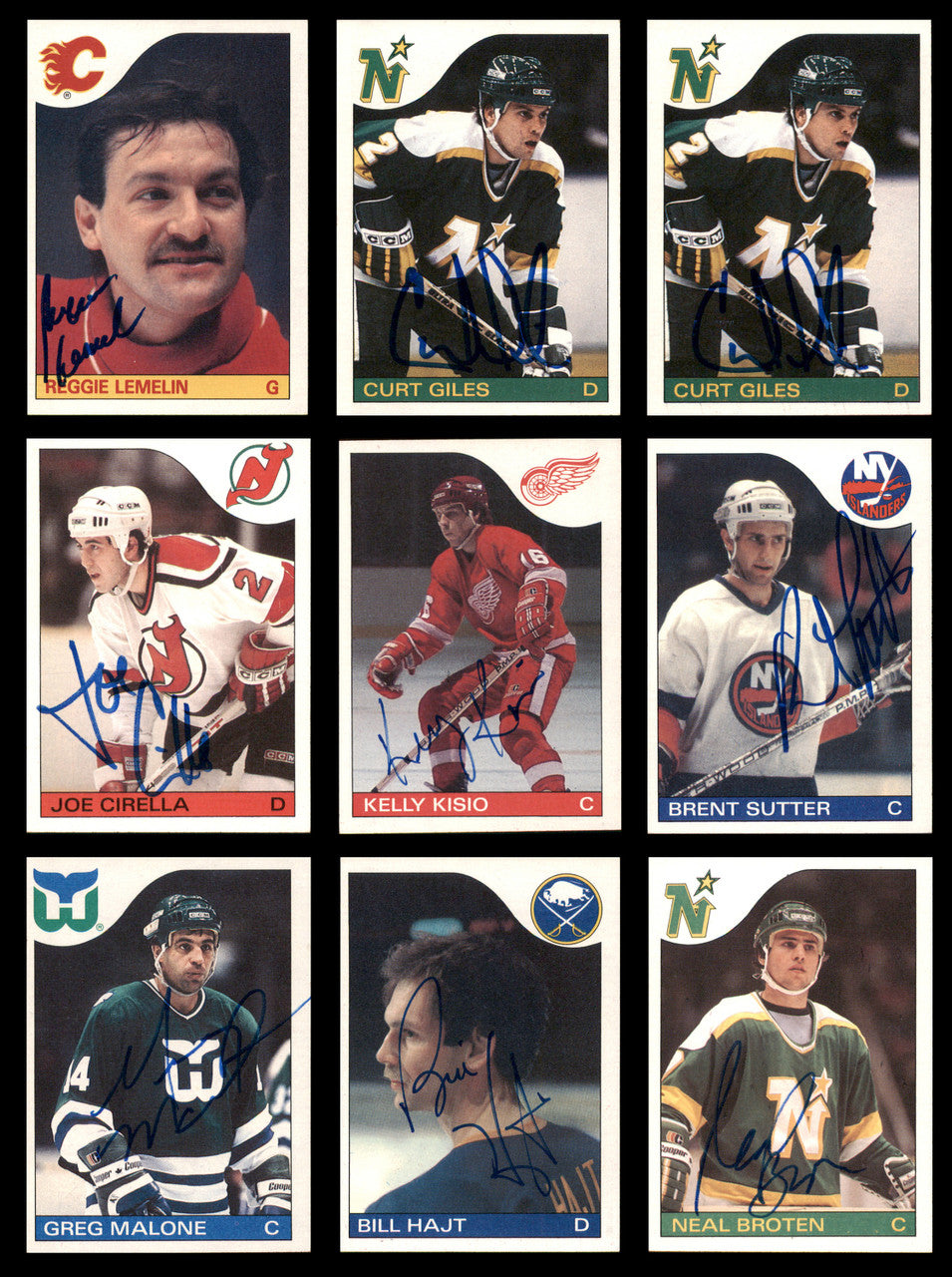 1985-86 Topps Hockey Autographed Cards (54 Count Lot) SKU #257866