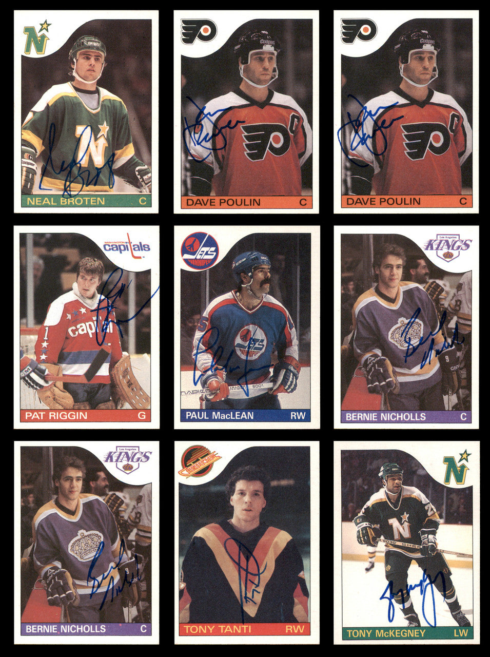 1985-86 Topps Hockey Autographed Cards (54 Count Lot) SKU #257866