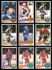 1980-81 Topps Hockey Autographed Cards (84 Count Lot) SKU #257867