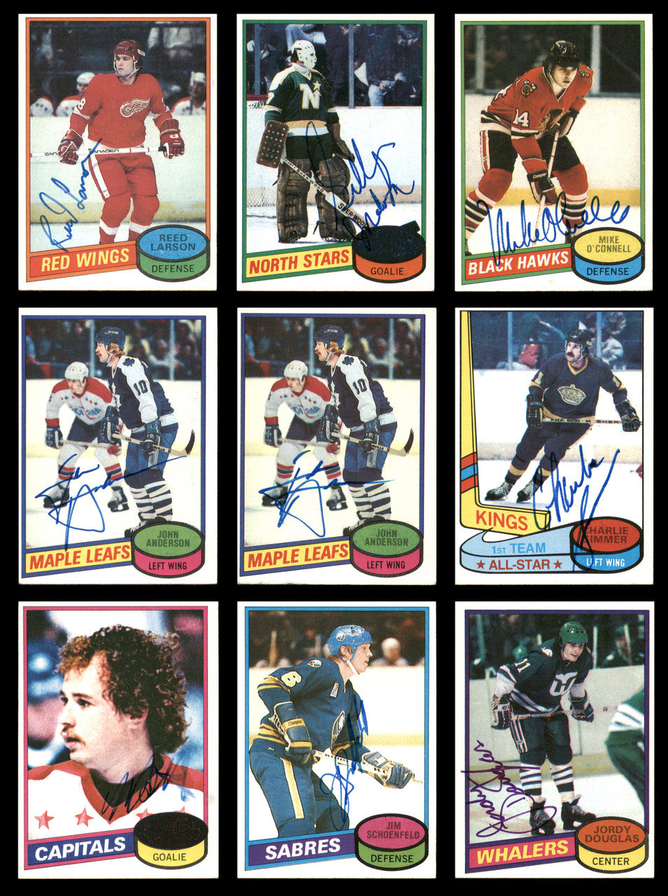 1980-81 Topps Hockey Autographed Cards (84 Count Lot) SKU #257867