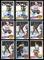 1980-81 Topps Hockey Autographed Cards (84 Count Lot) SKU #257867